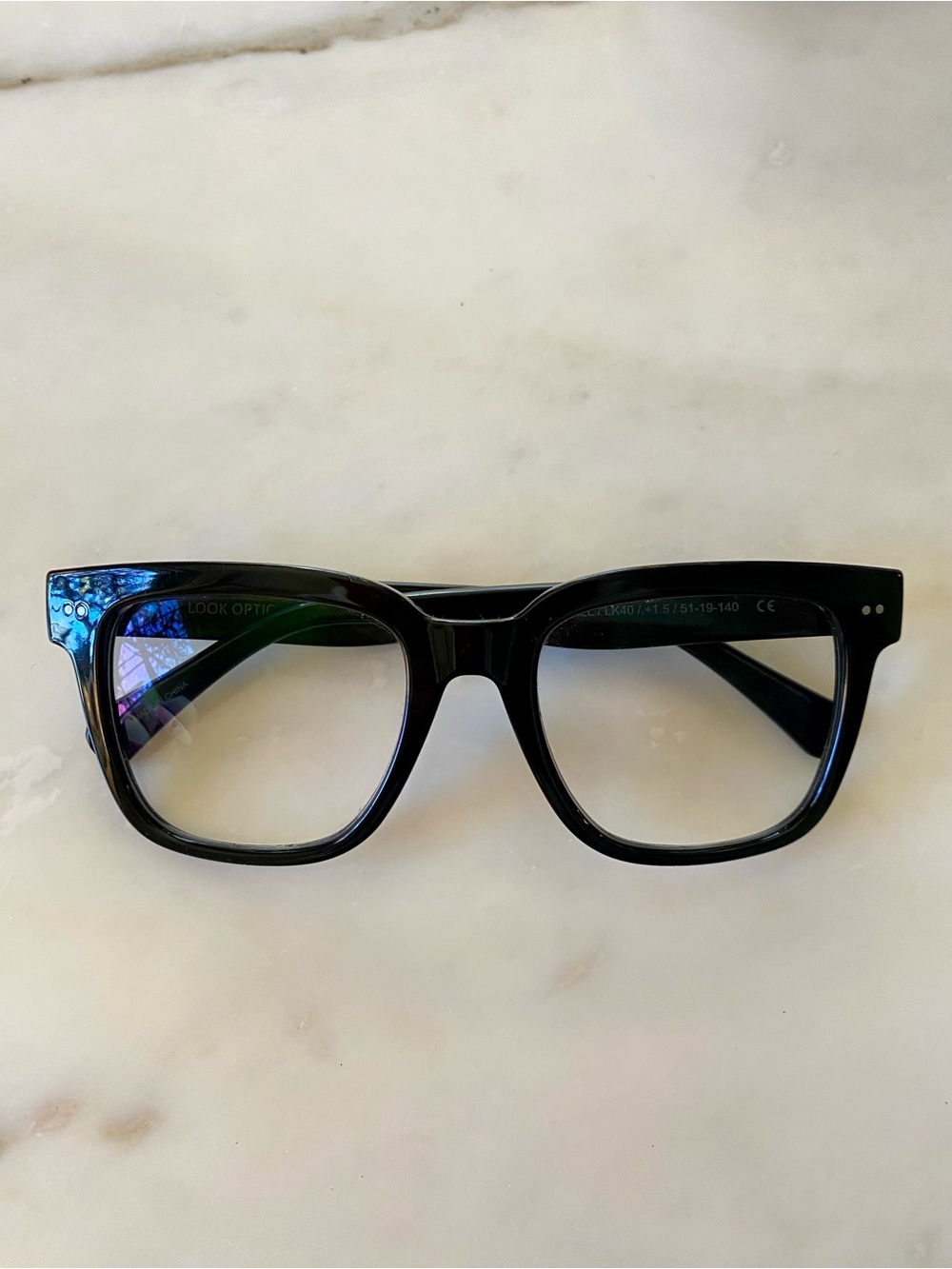 Look Optic “Laurel” Black Square Readers (1.5)